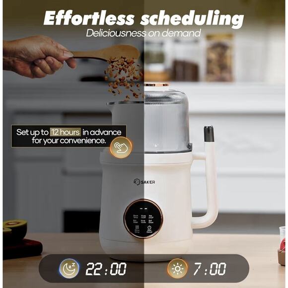 Saker Nut Milk Maker Automatic Almond Soy Oat Coconut Milk Machine 27oz 600W - Picture 6 of 7